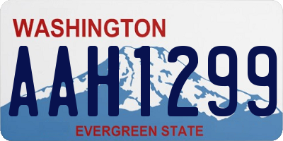 WA license plate AAH1299