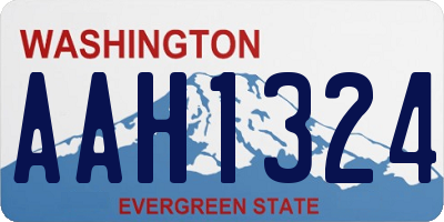 WA license plate AAH1324