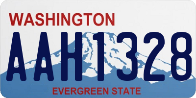 WA license plate AAH1328