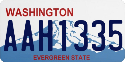 WA license plate AAH1335