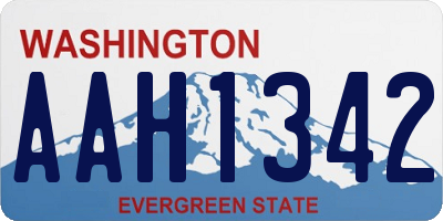 WA license plate AAH1342