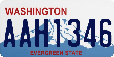WA license plate AAH1346