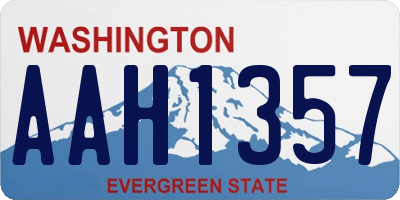 WA license plate AAH1357