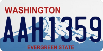 WA license plate AAH1359