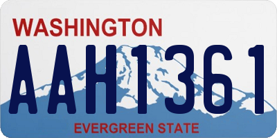 WA license plate AAH1361
