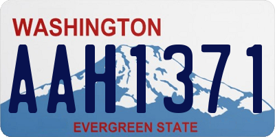 WA license plate AAH1371