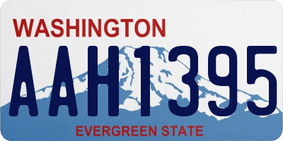 WA license plate AAH1395