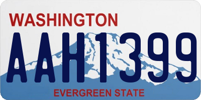 WA license plate AAH1399