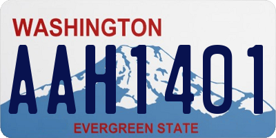 WA license plate AAH1401