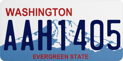 WA license plate AAH1405