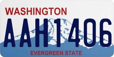 WA license plate AAH1406