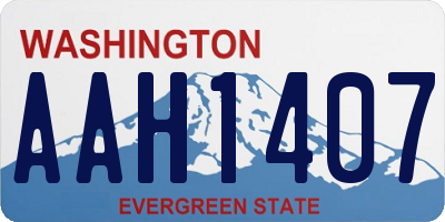 WA license plate AAH1407