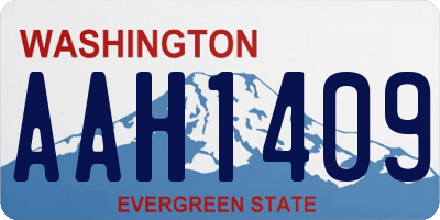 WA license plate AAH1409