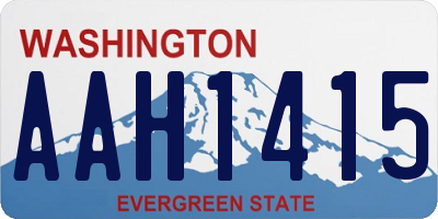 WA license plate AAH1415