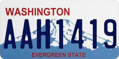 WA license plate AAH1419