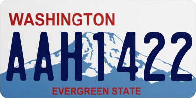 WA license plate AAH1422