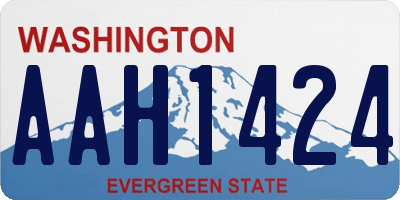 WA license plate AAH1424