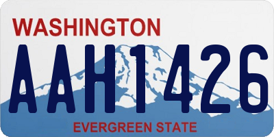 WA license plate AAH1426