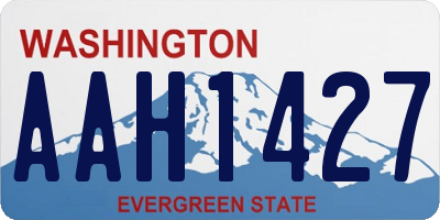 WA license plate AAH1427