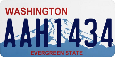 WA license plate AAH1434