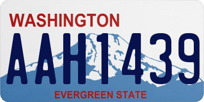WA license plate AAH1439
