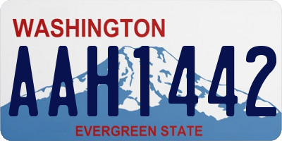 WA license plate AAH1442