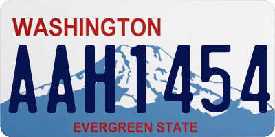 WA license plate AAH1454