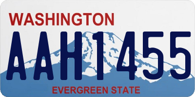 WA license plate AAH1455