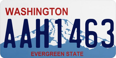 WA license plate AAH1463