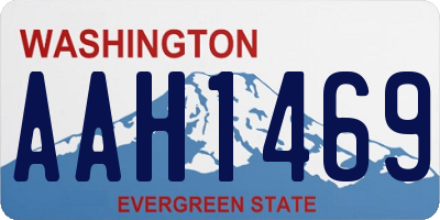 WA license plate AAH1469