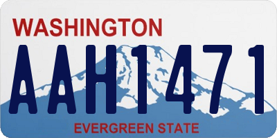 WA license plate AAH1471