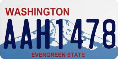 WA license plate AAH1478