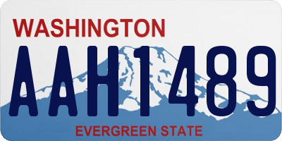 WA license plate AAH1489