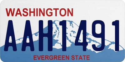 WA license plate AAH1491