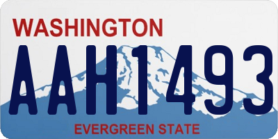 WA license plate AAH1493