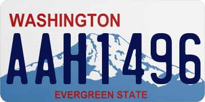 WA license plate AAH1496