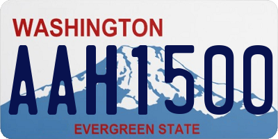 WA license plate AAH1500