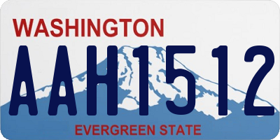 WA license plate AAH1512