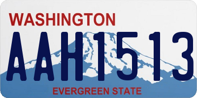WA license plate AAH1513