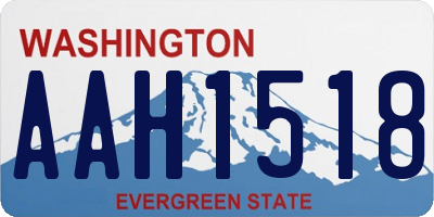 WA license plate AAH1518