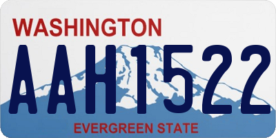 WA license plate AAH1522