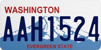 WA license plate AAH1524