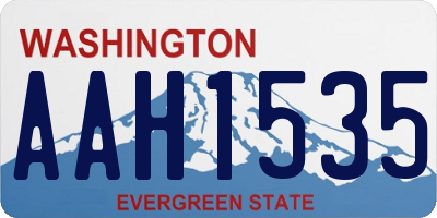 WA license plate AAH1535