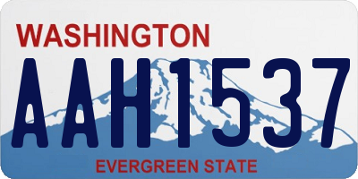 WA license plate AAH1537