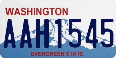 WA license plate AAH1545