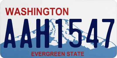 WA license plate AAH1547