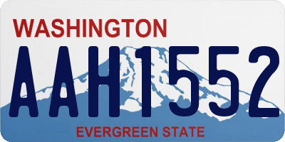 WA license plate AAH1552