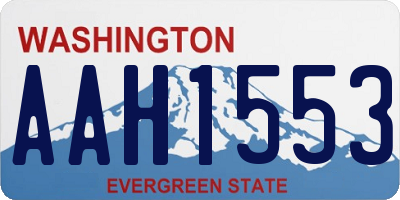WA license plate AAH1553