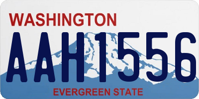 WA license plate AAH1556