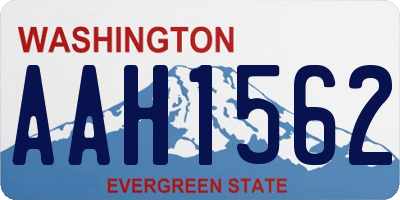WA license plate AAH1562